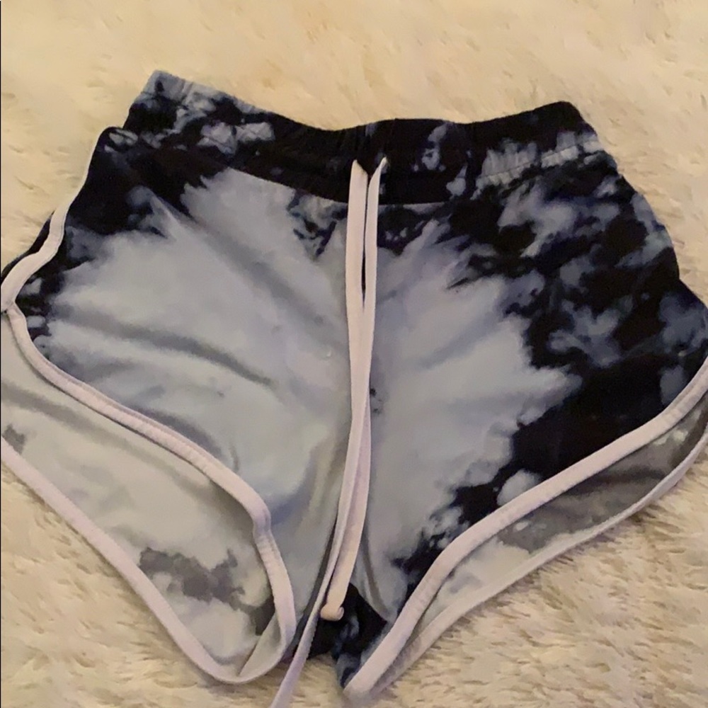 Blue and white shorts